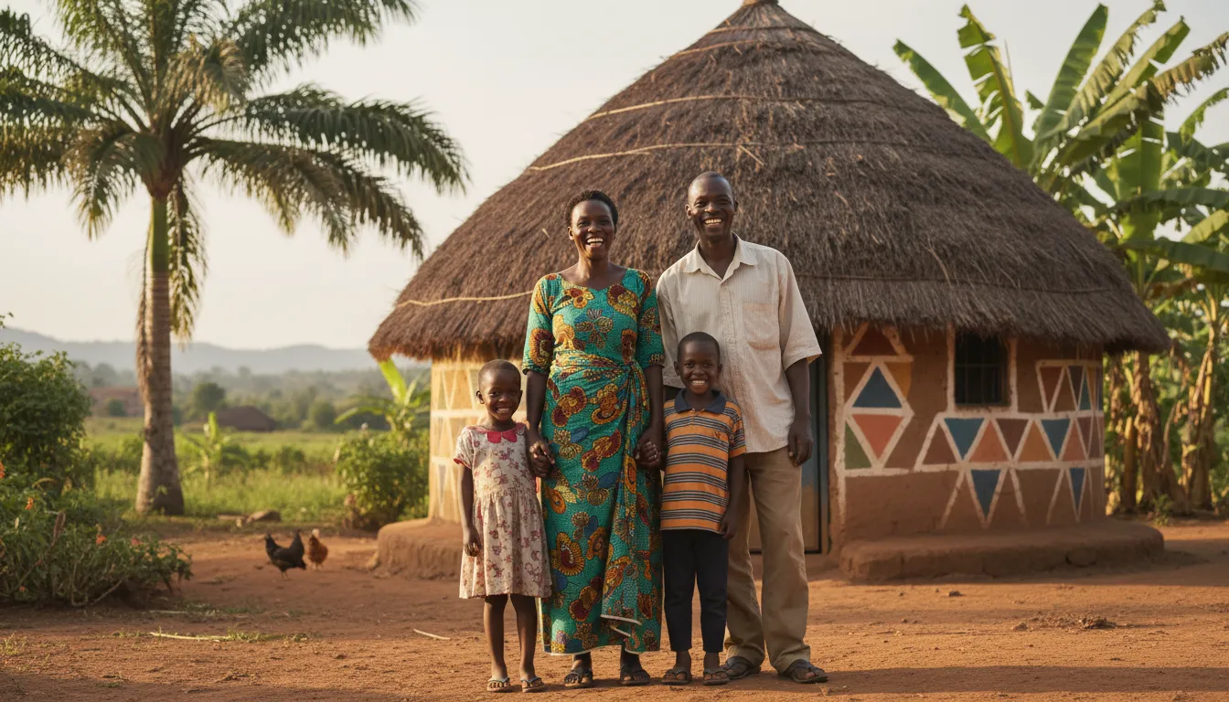 Happy Tanzanian Family Protected by Life Insurance